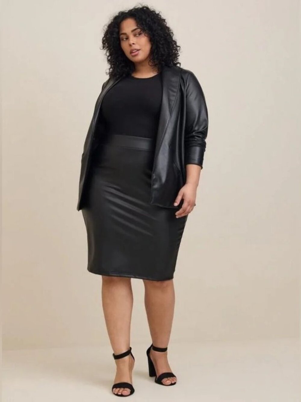Faux Pleather Pencil Skirt